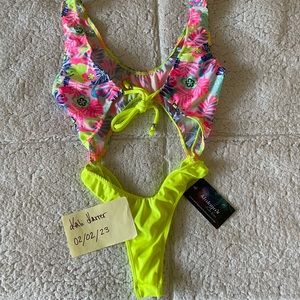 Malaya’s Exotic Wear Floral Tie Front Bodysuit